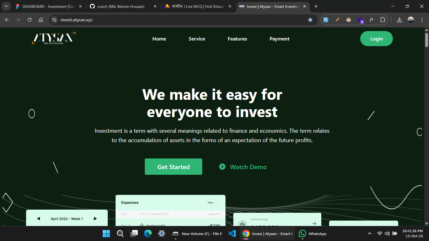 Atysan Invest - Investment Platform